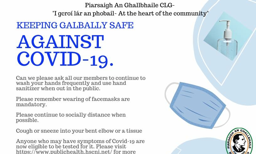 Piarsaigh An Ghallbhaile Notes: Week Beginning 5th Of October 2020