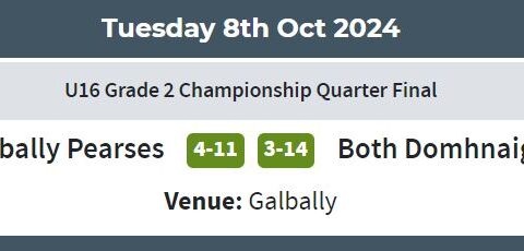 Galbally Pearses v Both Domhnaigh U16 Boys Championship